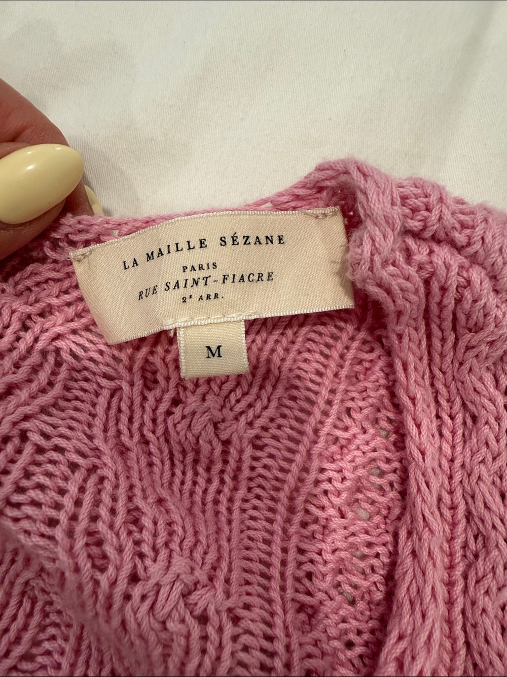 Sezane Beryl Cardigan in Pastel Pink - Picture 3 of 4